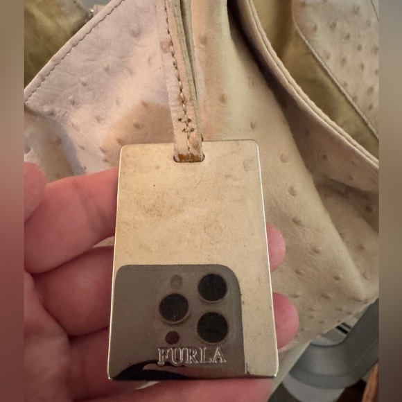 Furla Elisabeth Ostrich hobo bag %100 percent leather - Picture 8 of 16